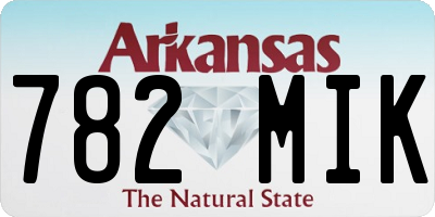 AR license plate 782MIK