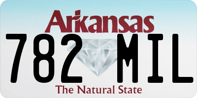 AR license plate 782MIL