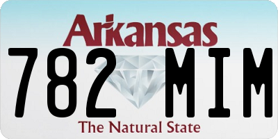AR license plate 782MIM