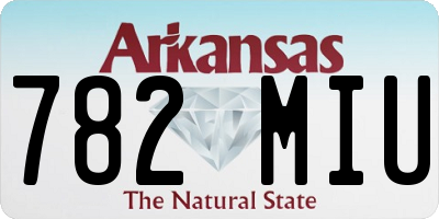 AR license plate 782MIU