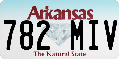 AR license plate 782MIV