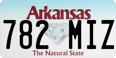 AR license plate 782MIZ
