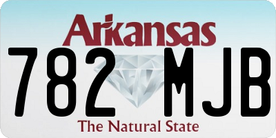 AR license plate 782MJB