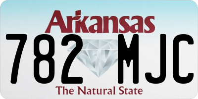 AR license plate 782MJC