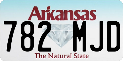 AR license plate 782MJD