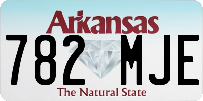 AR license plate 782MJE