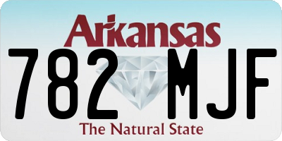 AR license plate 782MJF