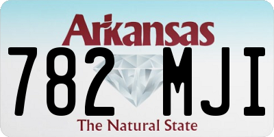 AR license plate 782MJI