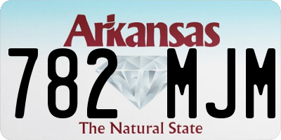 AR license plate 782MJM