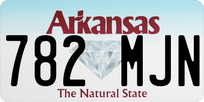 AR license plate 782MJN