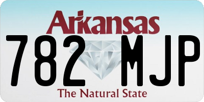 AR license plate 782MJP