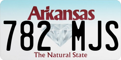 AR license plate 782MJS
