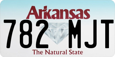 AR license plate 782MJT