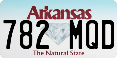 AR license plate 782MQD