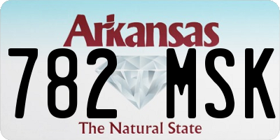 AR license plate 782MSK