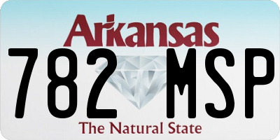 AR license plate 782MSP