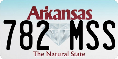 AR license plate 782MSS