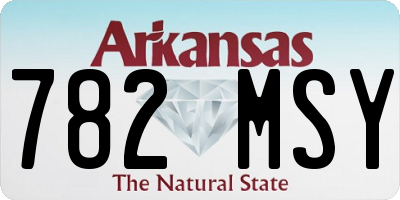 AR license plate 782MSY