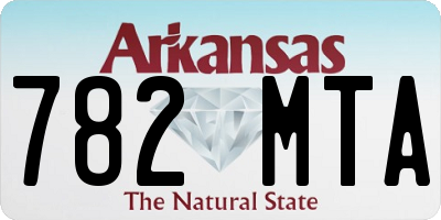 AR license plate 782MTA