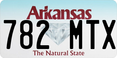 AR license plate 782MTX