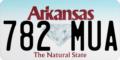 AR license plate 782MUA