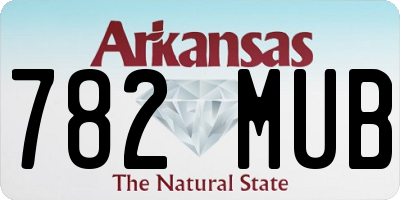 AR license plate 782MUB