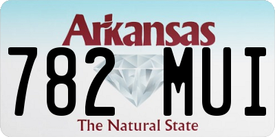 AR license plate 782MUI