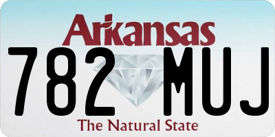 AR license plate 782MUJ