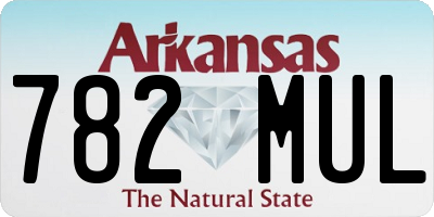 AR license plate 782MUL