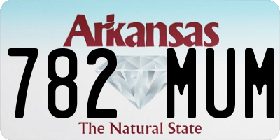 AR license plate 782MUM