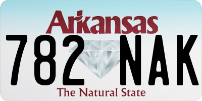 AR license plate 782NAK