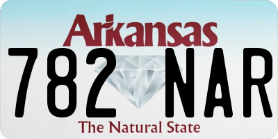 AR license plate 782NAR