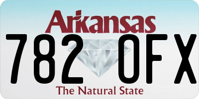 AR license plate 782OFX