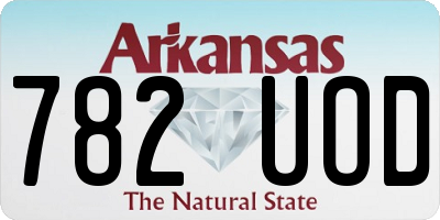 AR license plate 782UOD