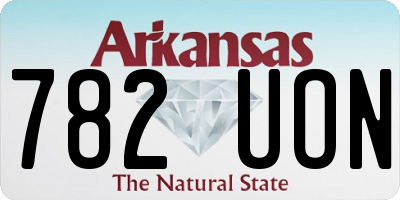 AR license plate 782UON