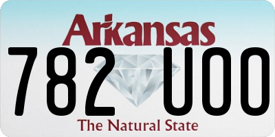 AR license plate 782UOO