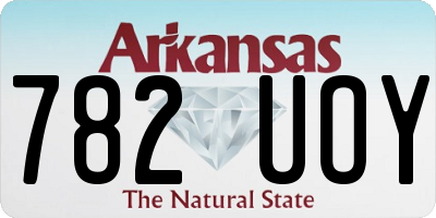 AR license plate 782UOY