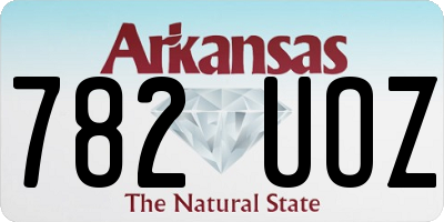 AR license plate 782UOZ
