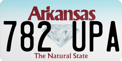 AR license plate 782UPA