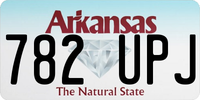 AR license plate 782UPJ