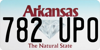 AR license plate 782UPO