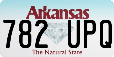 AR license plate 782UPQ