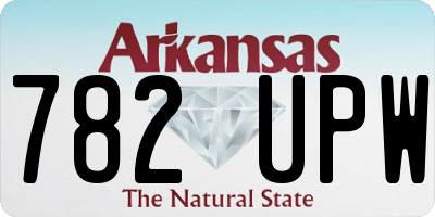 AR license plate 782UPW
