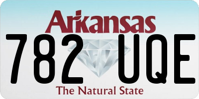 AR license plate 782UQE