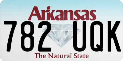 AR license plate 782UQK