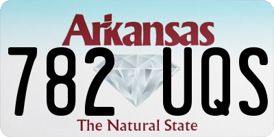 AR license plate 782UQS