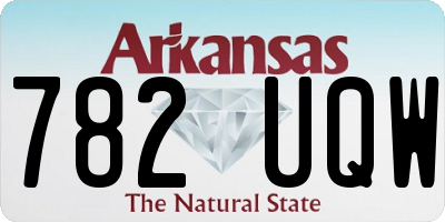 AR license plate 782UQW