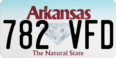AR license plate 782VFD