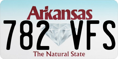 AR license plate 782VFS