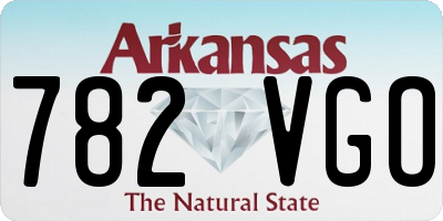 AR license plate 782VGO